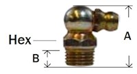 Metric Grease Fitting 90 Deg Ball Check Diagram 3